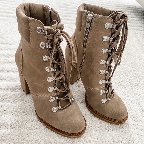New! - Giani Bini Woman’s Lace Up Tan Boot - Size 7.5 - Picture 2 of 8